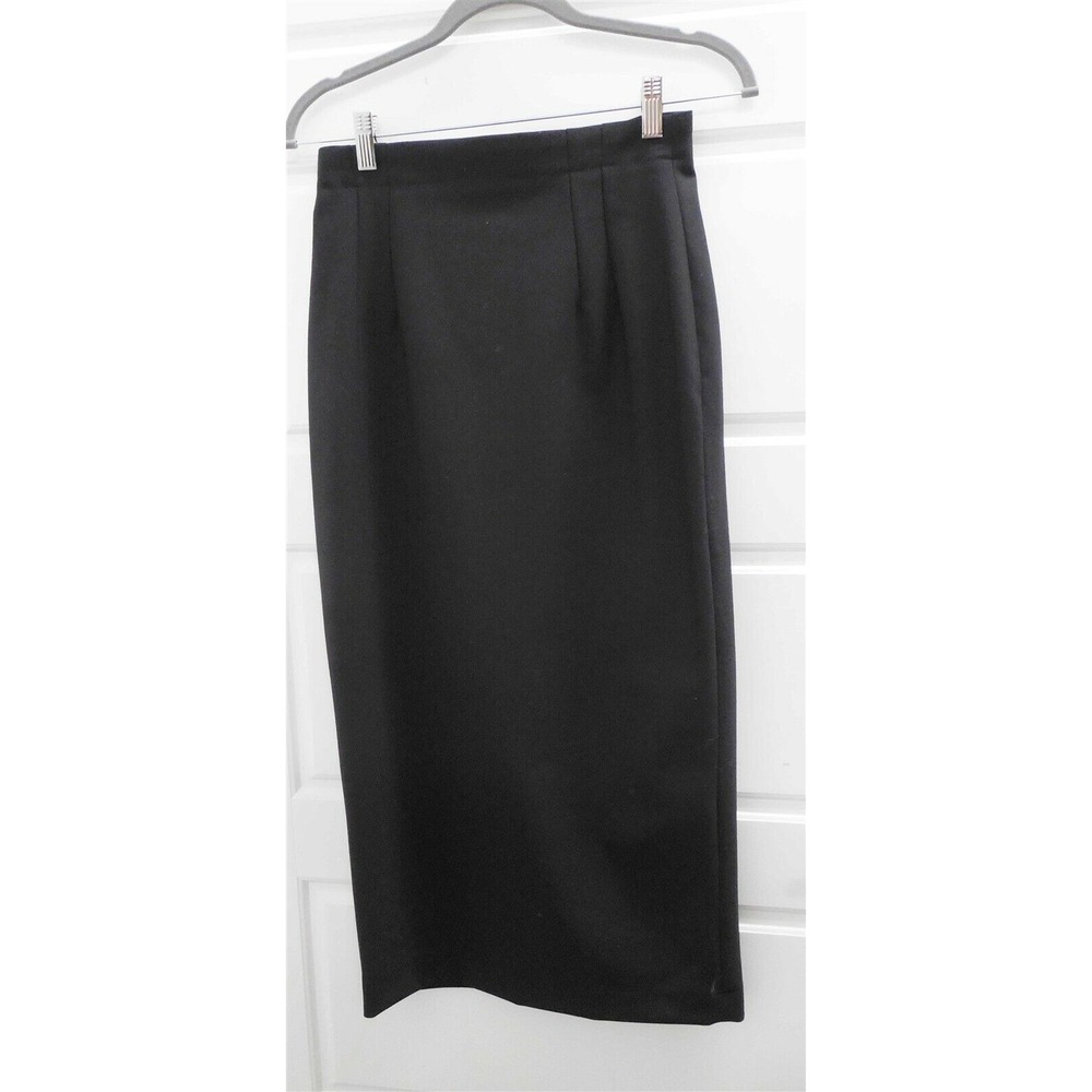 Surabaya Paris Kim Black Wool Blend Straight Skirt France sz 40